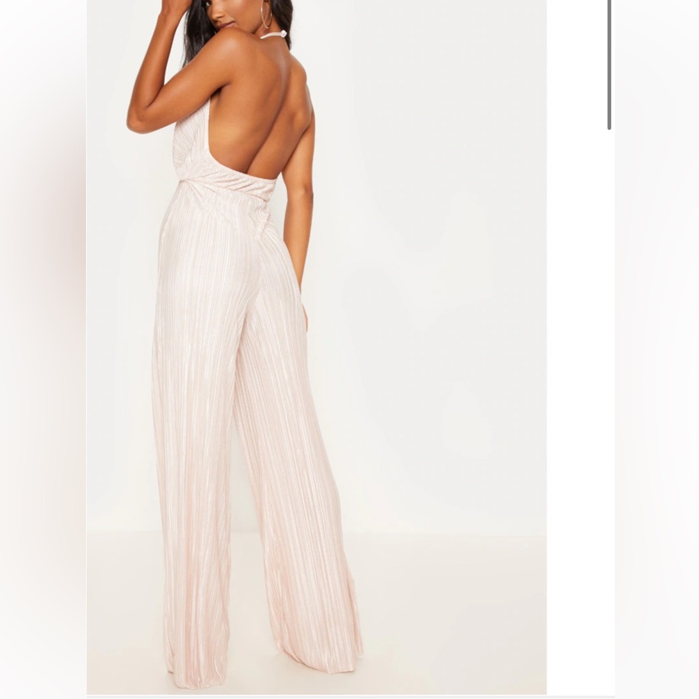 Champagne Pleated Jumpsuit